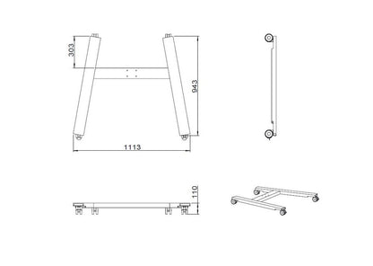 Multibrackets M Public Display Stand Wheelbase HD Silver