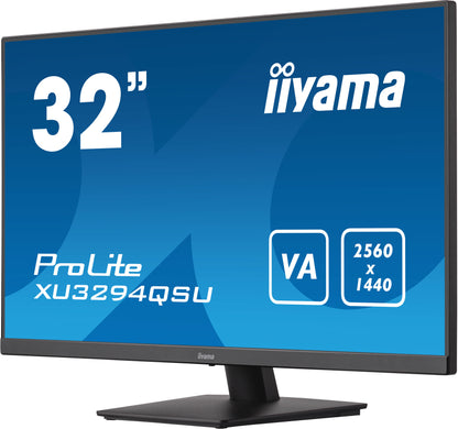 iiyama ProLite XU3294QSU-B1 computer monitor 80 cm (31.5") 2560 x 1440 pixels Wide Quad HD LCD Black