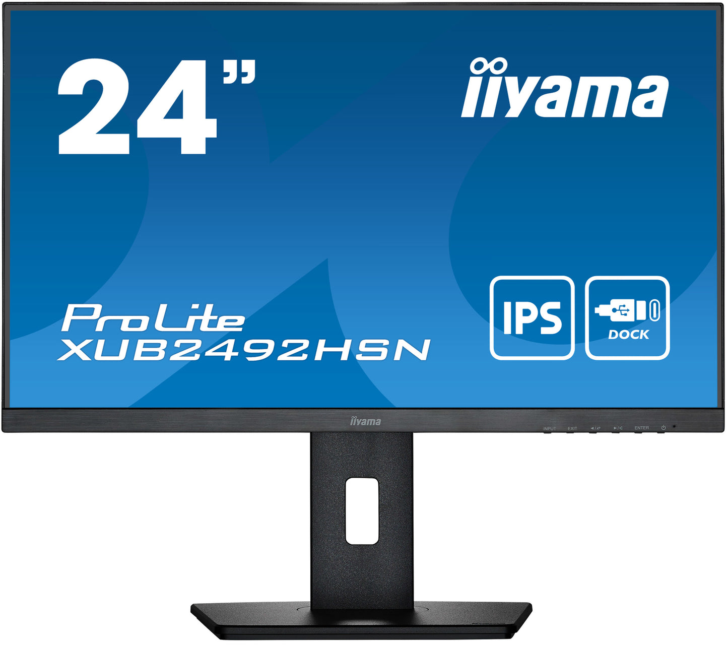 iiyama ProLite XUB2492HSN-B5 24" IPS LED Display with USB-C dock and RJ45 (LAN)