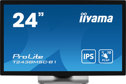 iiyama ProLite computer monitor 60.5 cm (23.8") 1920 x 1080 pixels Full HD LED Touchscreen Black