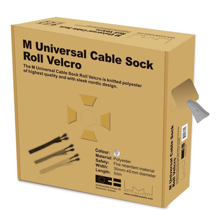 Multibrackets M Cable Sock Roll Velcro Silver 50m-L