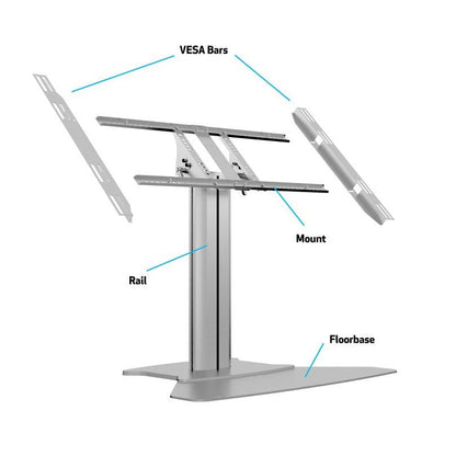 Multibrackets M Public Display Stand 80 HD Floorbase Single Silver
