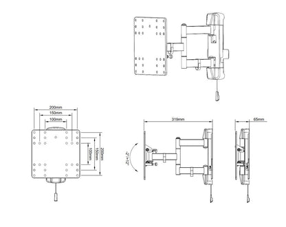 Multibrackets M VESA Full Motion Outdoor 100/200