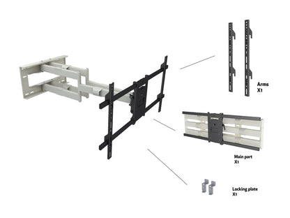 Multibrackets M Universal Long Reach Arm HD 910mm Dual White