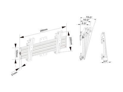 Multibrackets M Wallmount Pro MBW1U Tilt 200 Black