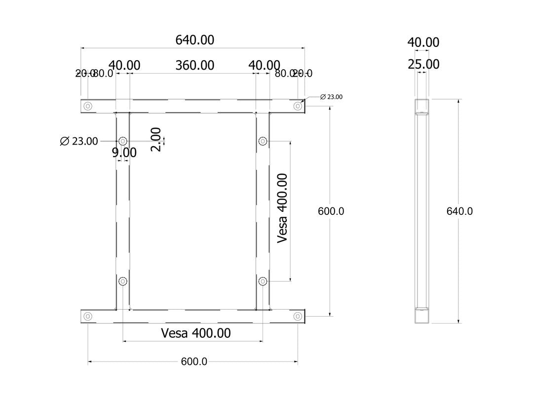 Multibrackets M Extender Kit Push SD 600x600