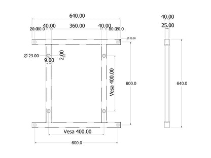 Multibrackets M Extender Kit Push SD 600x600