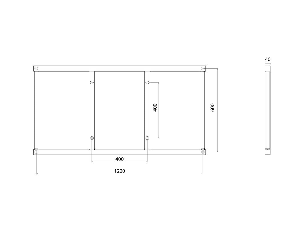 Multibrackets M Extender Kit Push SD 1200x600