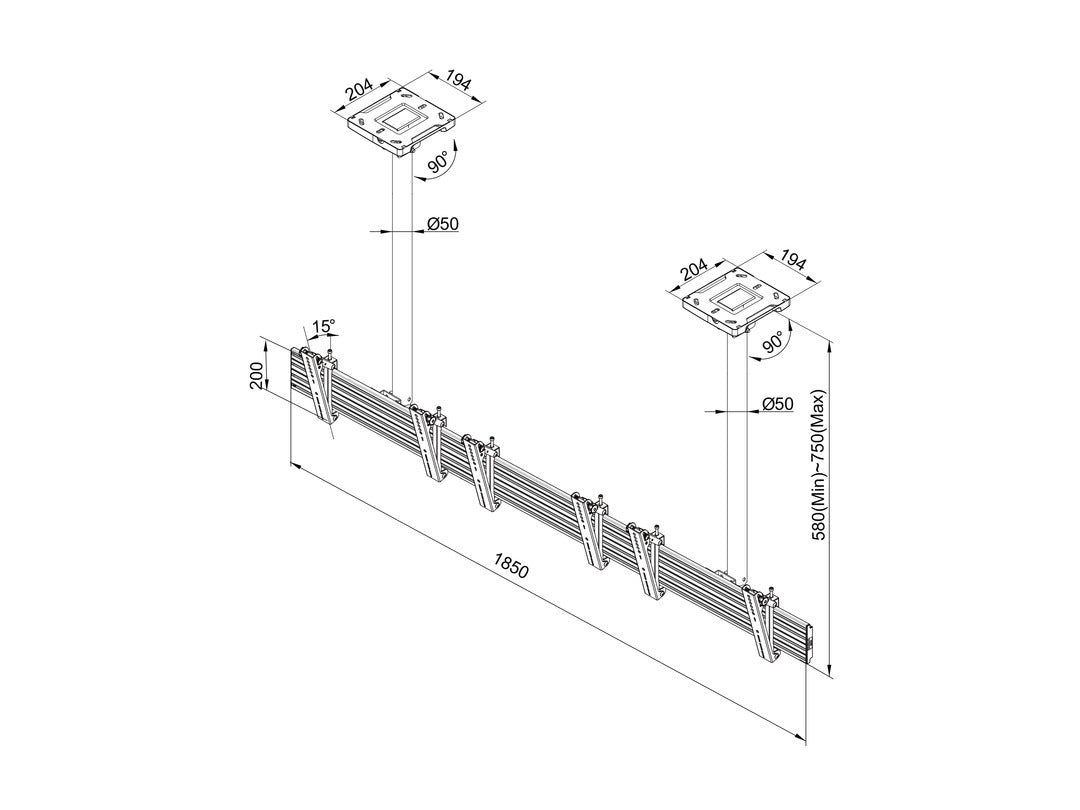 Multibrackets M Menu Board Mount Pro MBC3X1U VESA 200