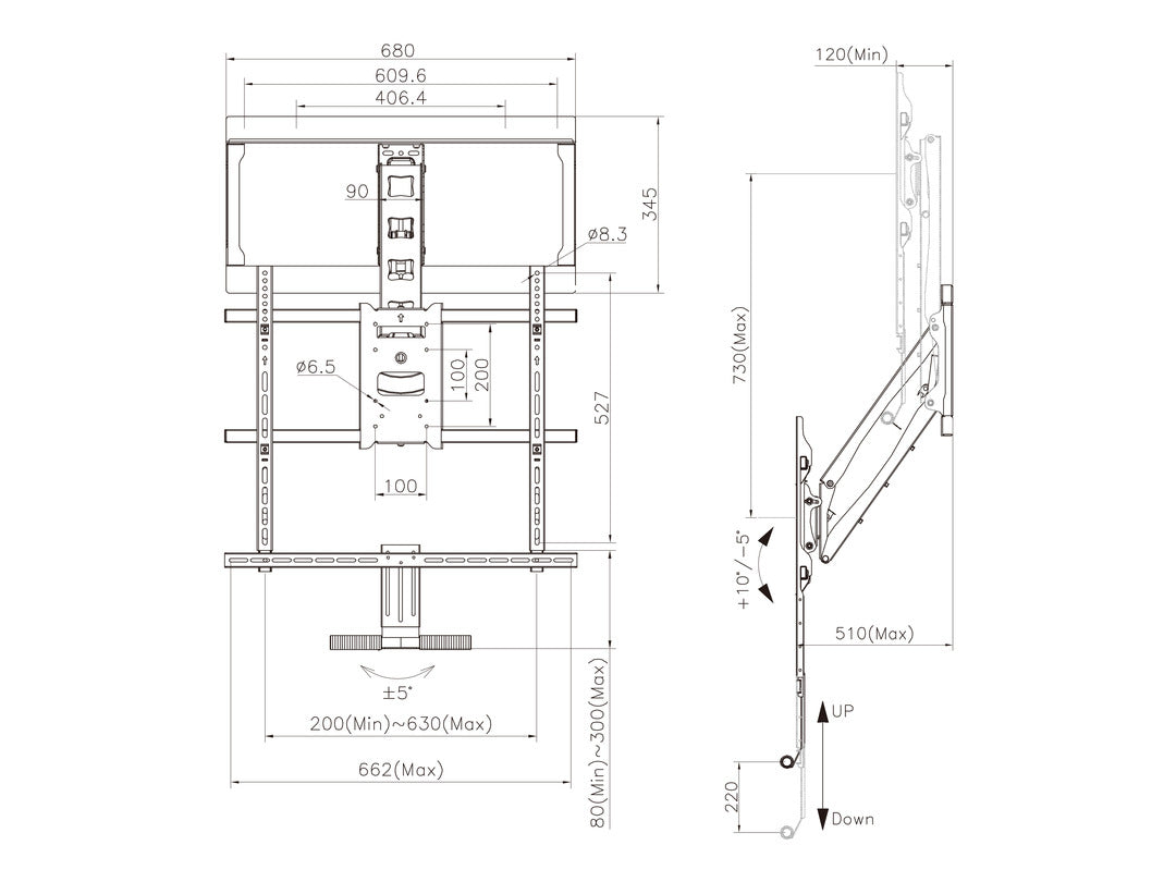 Multibrackets M Pull Down Full Motion Flexarm