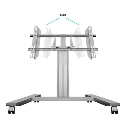 Multibrackets M Public Display Stand 80 HD Wheelbase Single Silver