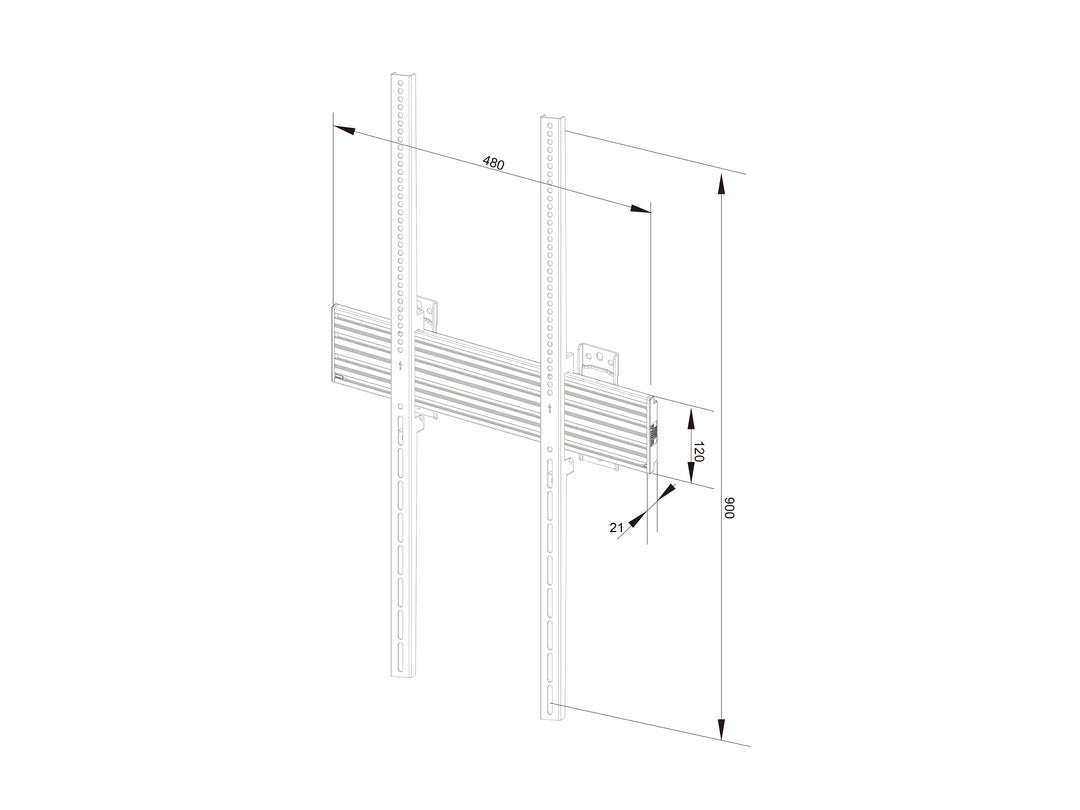 Multibrackets M Wallmount Pro MBW1UP 400x900 Fixed Black