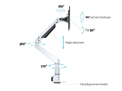 Multibrackets M VESA Gas Lift XL Single White