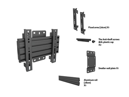 Multibrackets M Wallmount Pro MBW1U Fixed 200 Black