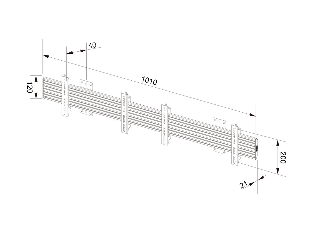 Multibrackets M Wallmount Pro MBW2U Fixed 200 Black