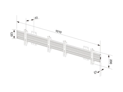 Multibrackets M Wallmount Pro MBW2U Fixed 200 Black