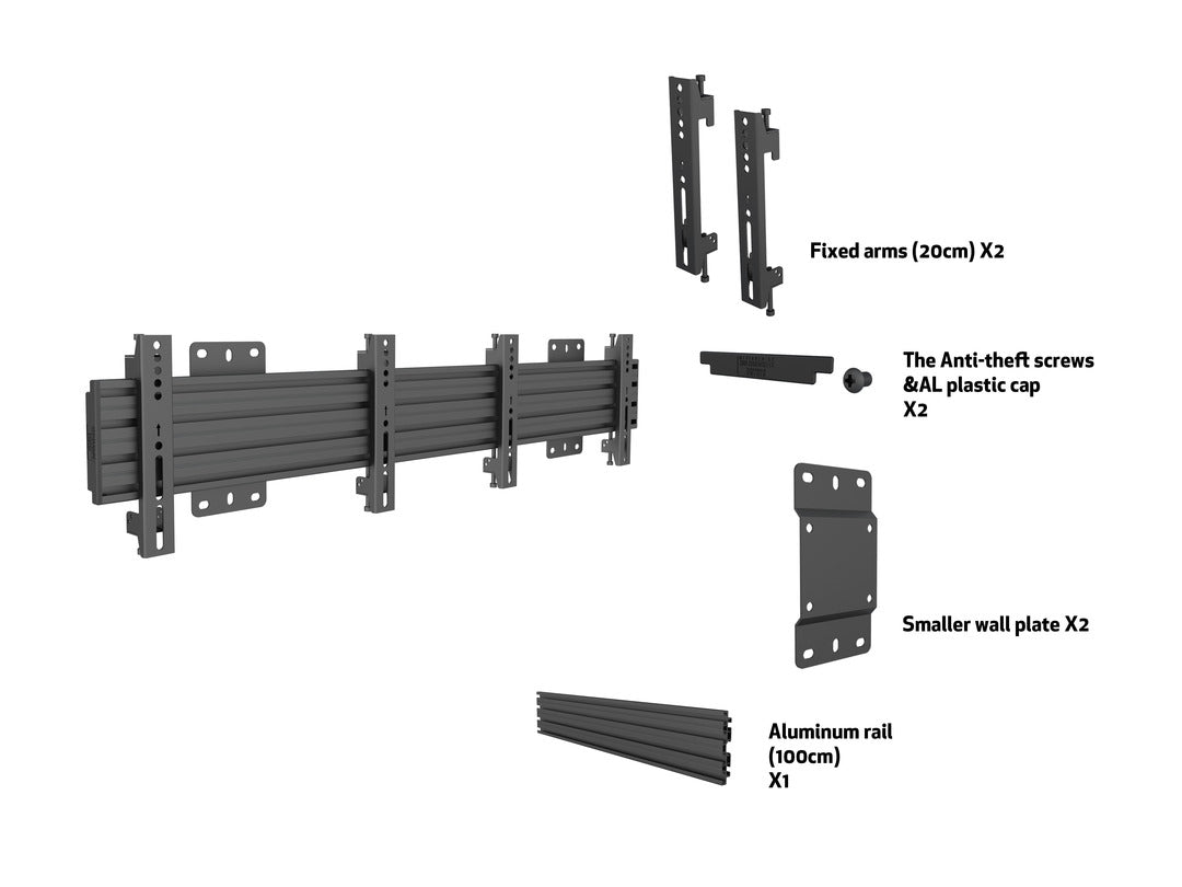 Multibrackets M Wallmount Pro MBW2U Fixed 200 Black