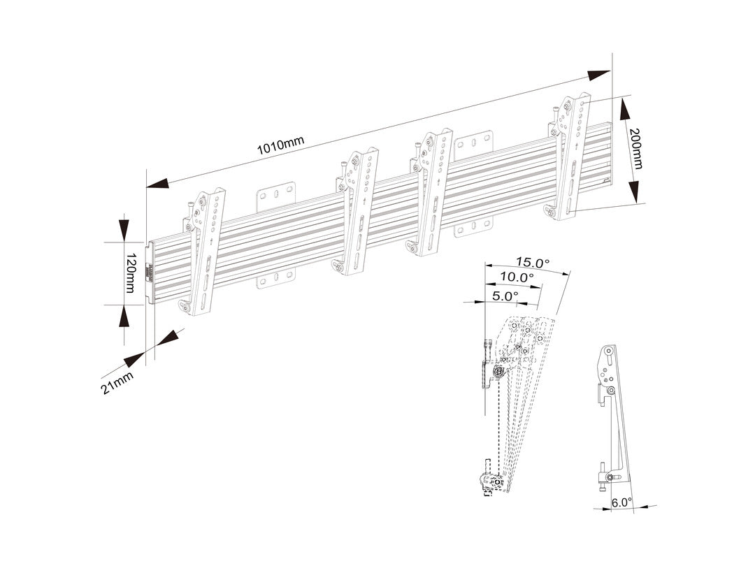 Multibrackets M Wallmount Pro MBW2U Tilt 200 Black