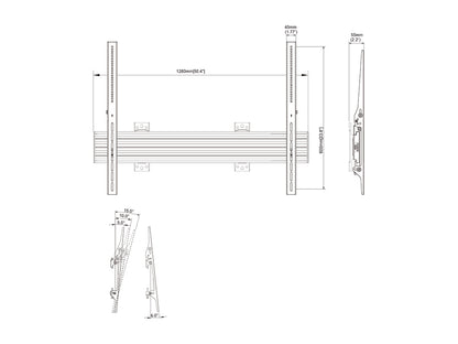 Multibrackets M Wallmount Pro MBW1U 1000 Tilt Black