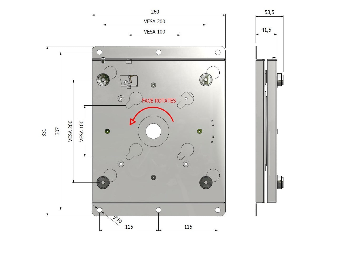 Multibrackets M VESA Wallmount Flip 100/200