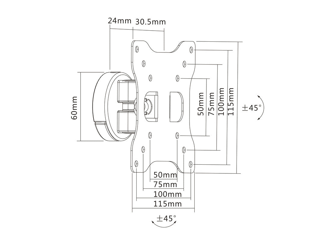 Multibrackets M VESA Full-Motion I 50 75 100