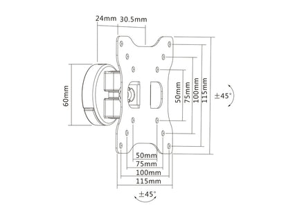 Multibrackets M VESA Full-Motion I 50 75 100