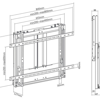 Multibrackets M Counterbalanced Wallmount HD 60-90kg