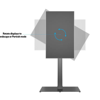 Multibrackets M Public Display Stand 180 HD Back to Back Black w. Floorbase