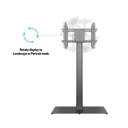 Multibrackets M Public Display Stand 180 HD Back to Back Black w. Floorbase