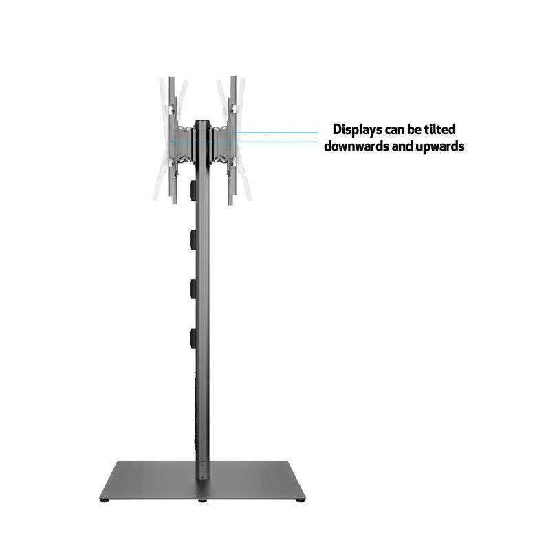 Multibrackets M Public Display Stand 180 HD Back to Back Black w. Floorbase