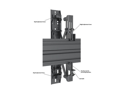 Multibrackets M Wallmount Pro MBW3x1UP Push In Pop Out Black