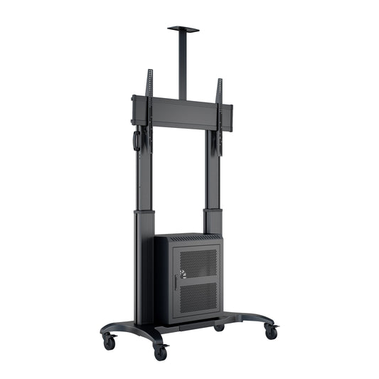 Multibrackets M Public Floorstand Dual Pillar 180 HD with AV Cabinet