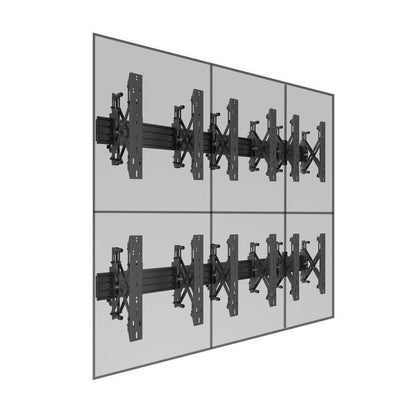 Multibrackets M Wallmount Pro MBW3x2UP Push In Pop Out Black