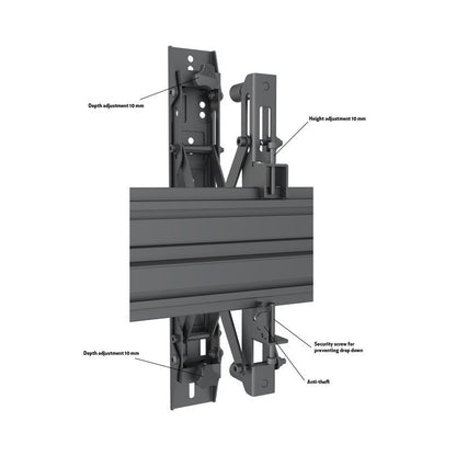 Multibrackets M Wallmount Pro MBW3x2UP Push In Pop Out Black