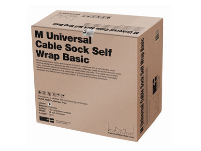 Multibrackets M Universal Cable Sock Self Wrap Basic 19mm Black 50m