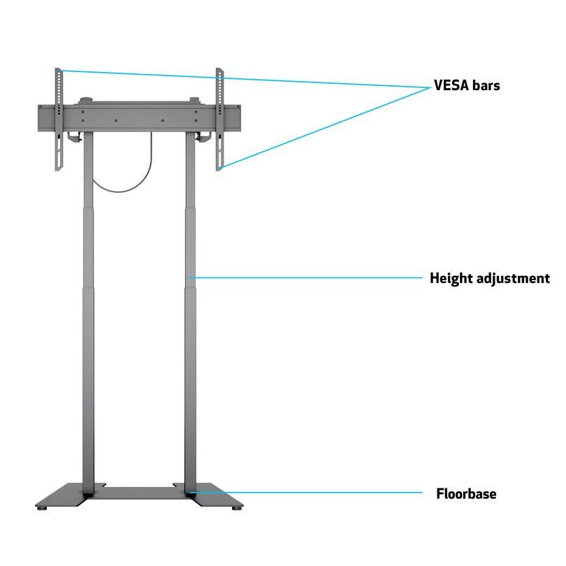 Multibrackets M Motorized Floorbase 60kg Black