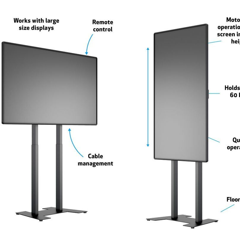 Multibrackets M Motorized Floorbase 60kg Black
