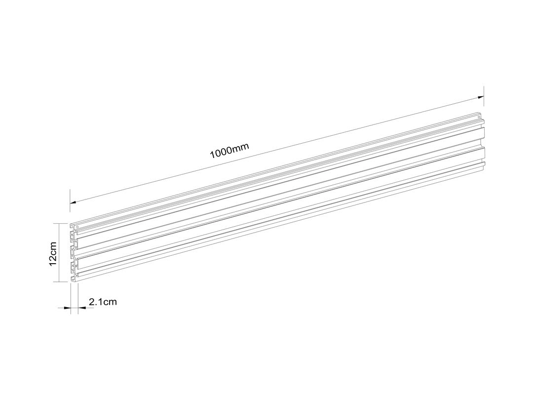 Multibrackets M Pro Series - Single Screen Rail 100cm Black