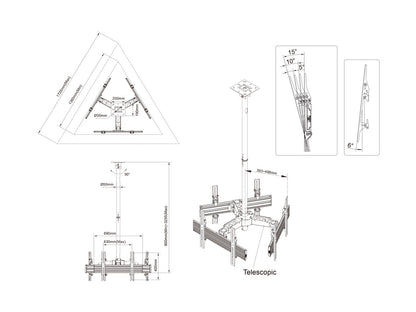 Multibrackets M Ceiling Mount Pro MBC3UHD