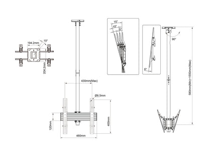 Multibrackets M Ceiling Mount Pro MBC1UX2 VESA 400