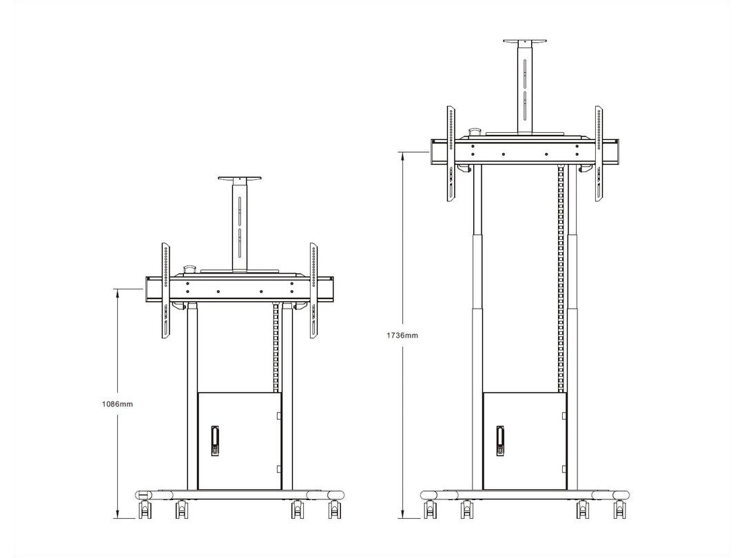 Multibrackets M Motorized Floorbase Flip 2 incl cabinet 120kg White