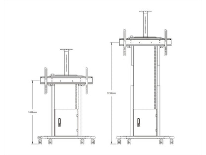 Multibrackets M Motorized Floorbase Flip 2 incl cabinet 120kg White