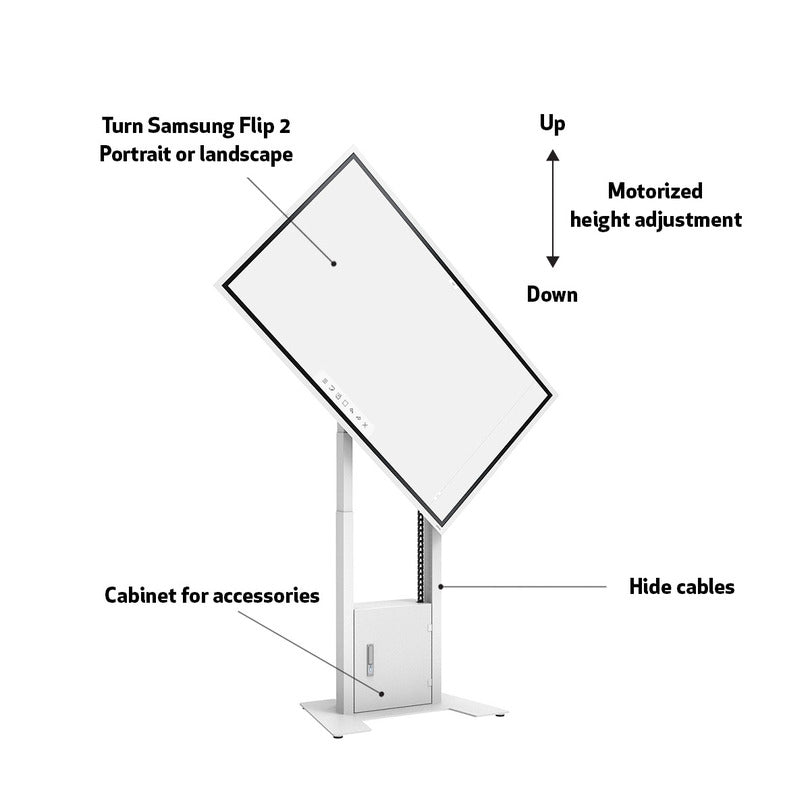 Multibrackets M Motorized Floorbase Flip 2 incl cabinet 120kg White