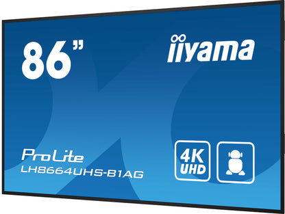 iiyama ProLite LH8664UHS-B1AG 86" 4K Ultra HD Large Format Display with Android OS