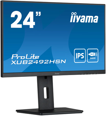 iiyama ProLite XUB2492HSN-B5 24" IPS LED Display with USB-C dock and RJ45 (LAN)