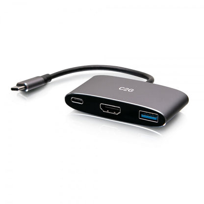 C2G USB-C 3-in-1 Mini Dock with HDMI, USB-A, and USB-C Power Delivery up to 100W - 4K 60Hz