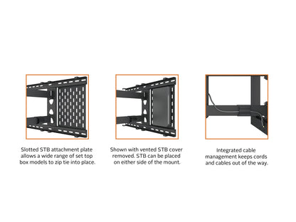 Multibrackets M Hospitality Flexarm with STB Enclosure Black