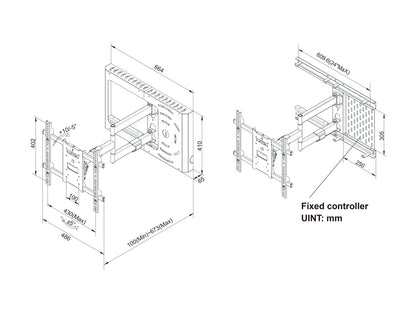 Multibrackets M Hospitality Flexarm with STB Enclosure Black