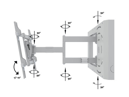 Multibrackets M Hospitality Flexarm with STB Enclosure White