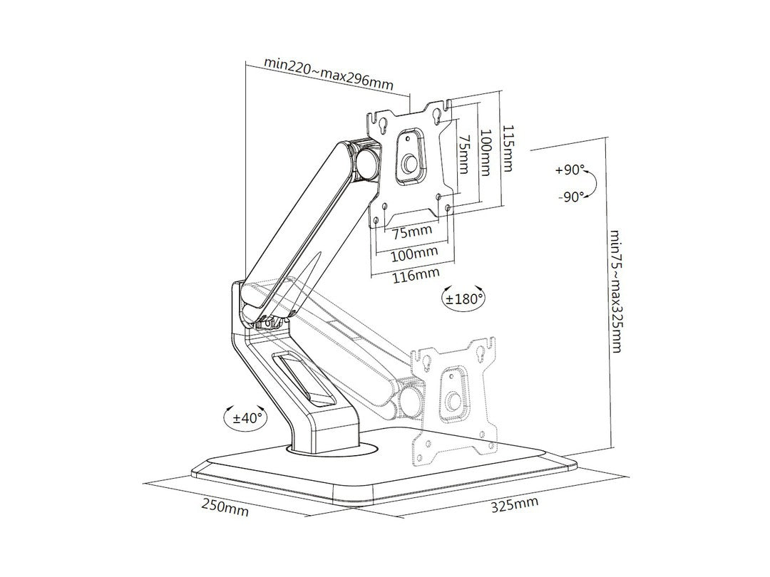 Multibrackets M Deskstand Touch Basic